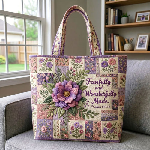 Floral Bible Quilted Tote Bag GFTONMU462
