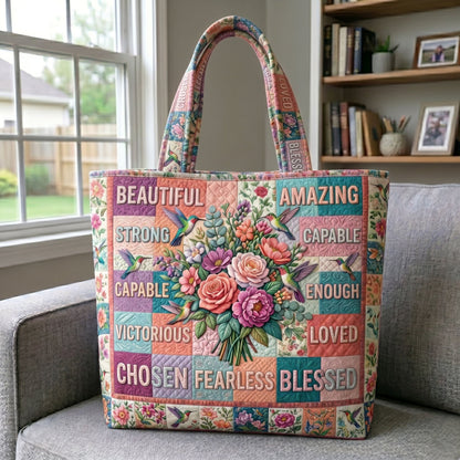 Floral Bible Quilted Tote Bag GFTONMU464