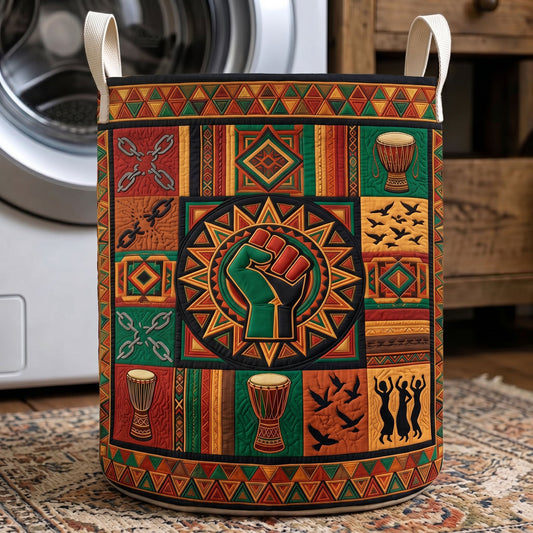 Juneteenth Freedom Quilted Laundry Basket GFTONMU475