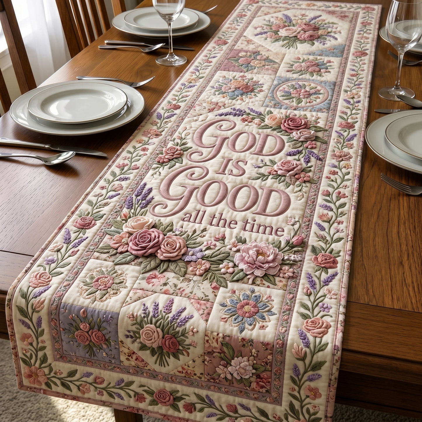 Christian Faith Quilted Table Runner GFTONMU503
