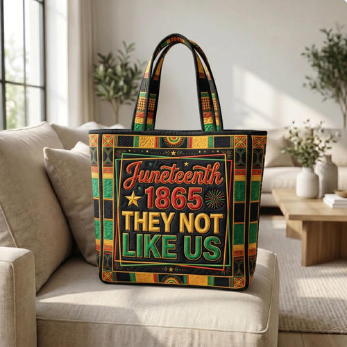 They Not Like Us Quilted Tote Bag GFTONMU536