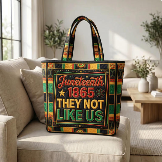 They Not Like Us Quilted Tote Bag GFTONMU536