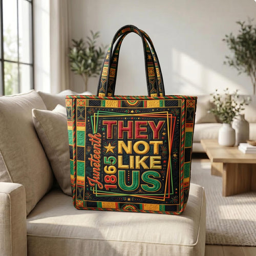 They Not Like Us Quilted Tote Bag GFTONMU537