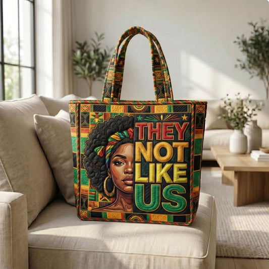 They Not Like Us Quilted Tote Bag GFTONMU541