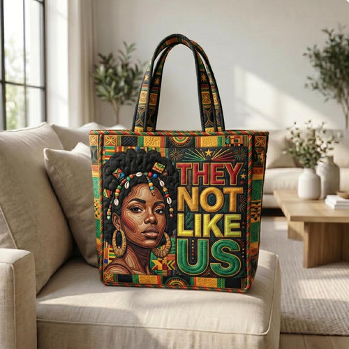 They Not Like Us Quilted Tote Bag GFTONMU542