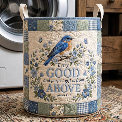 Christian Faith Quilted Laundry Basket GFTONMU555