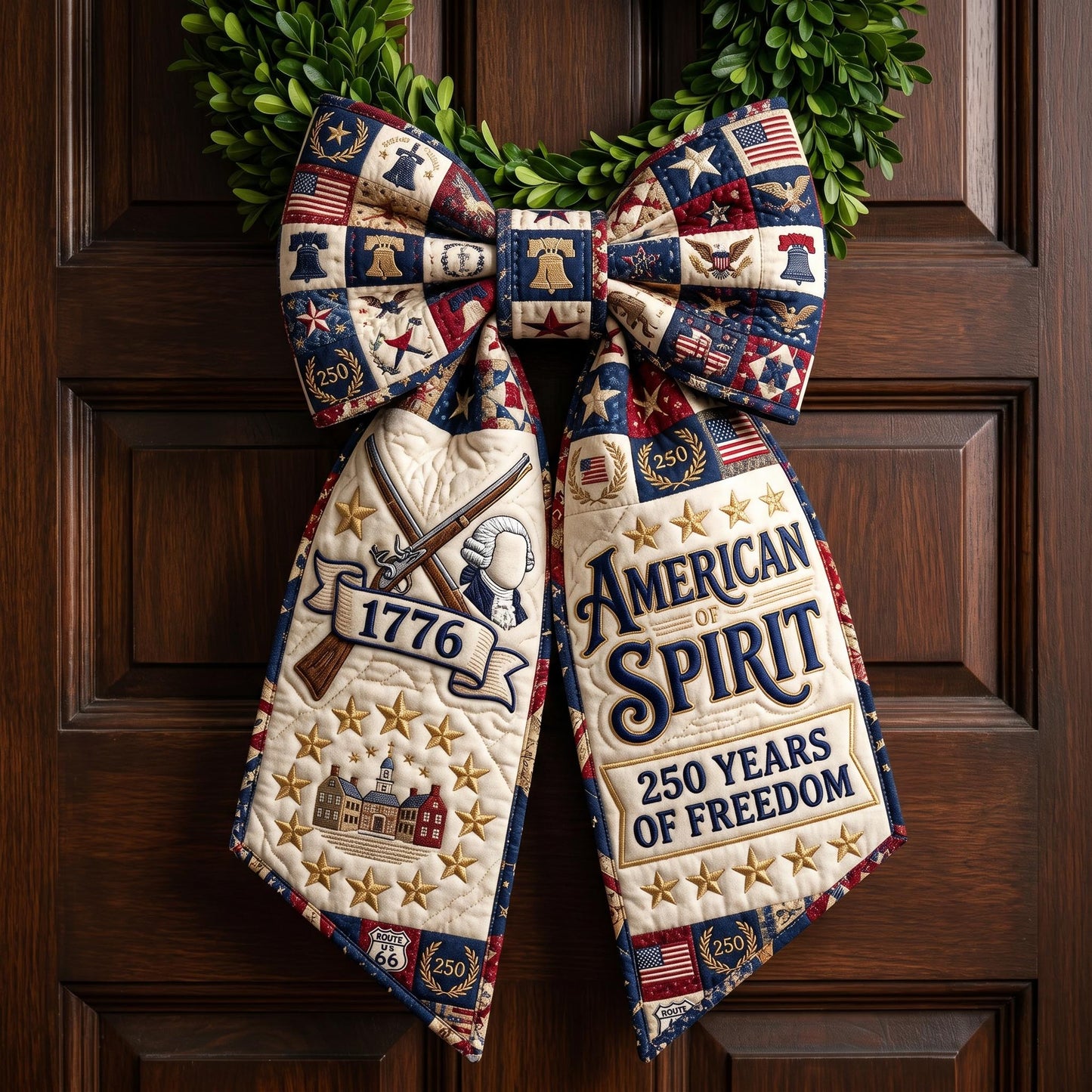 American Pride Quilted Wreath Sash GFTONMU671