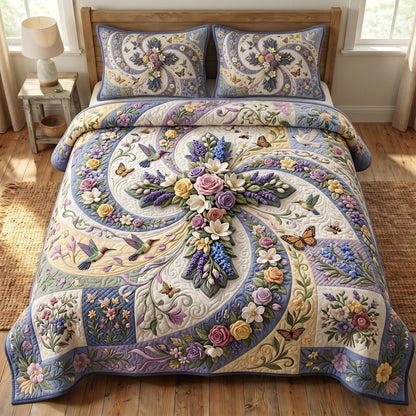 Floral Bible 3-Piece Quilted Bedding Set GFTONMU818