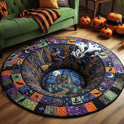 Haunted Halloween Quilted Round Mat GFTONMU841
