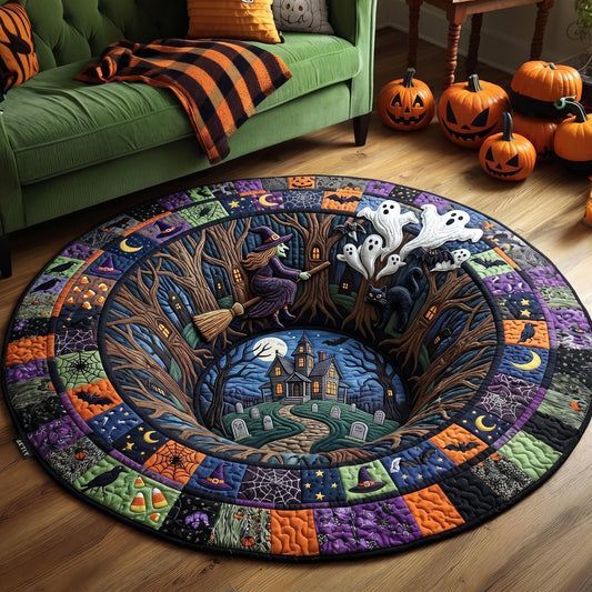 Haunted Halloween Quilted Round Mat GFTONMU841