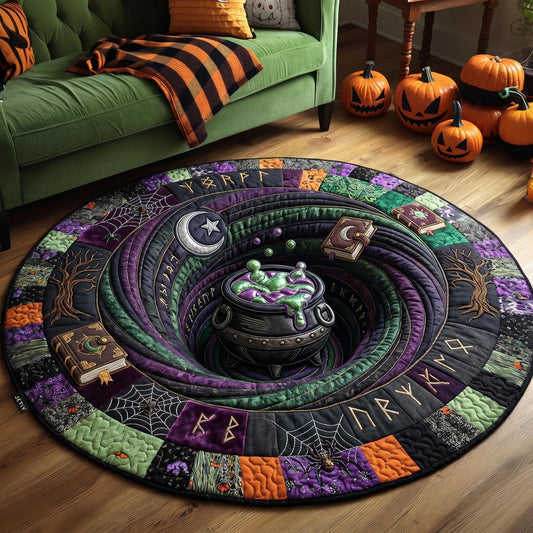 Haunted Halloween Quilted Round Mat GFTONMU843