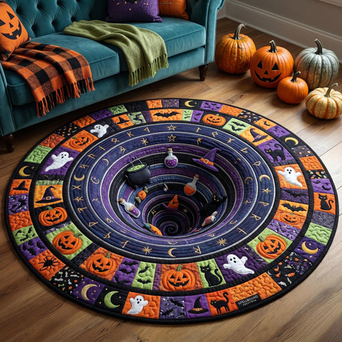 Haunted Halloween Quilted Round Mat GFTONMU845