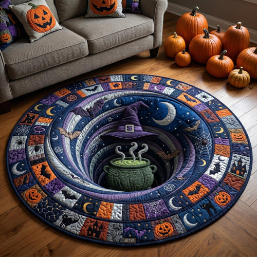 Haunted Halloween Quilted Round Mat GFTONMU847