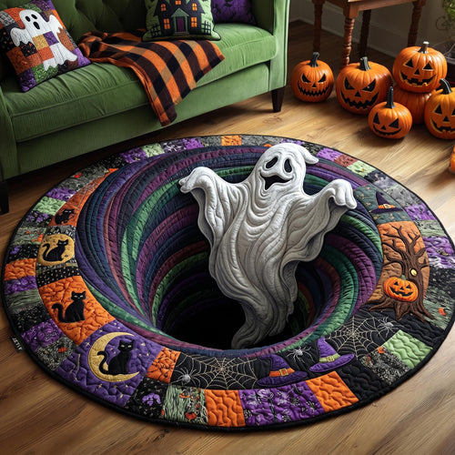 Haunted Ghost Quilted Round Mat GFTONMU853
