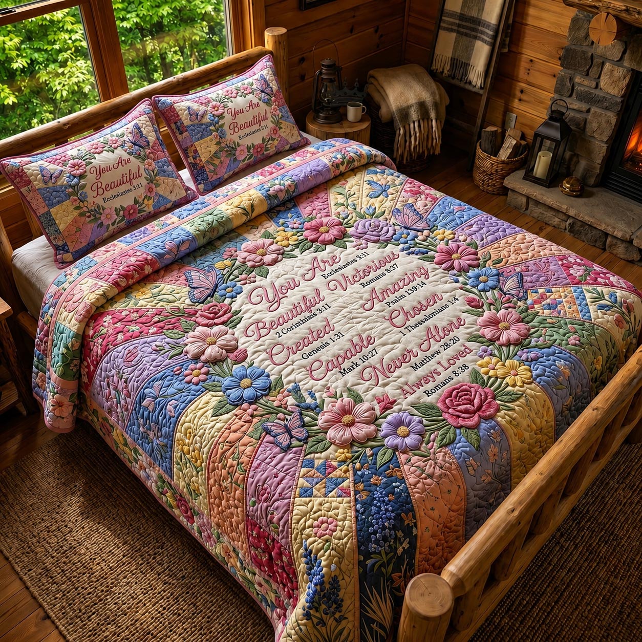 Christian Faith 3-Piece Quilted Bedding Set GFTONMU881