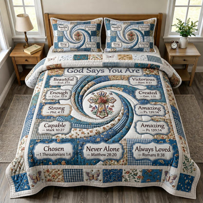 Christian Faith 3-Piece Quilted Bedding Set GFTONMU888
