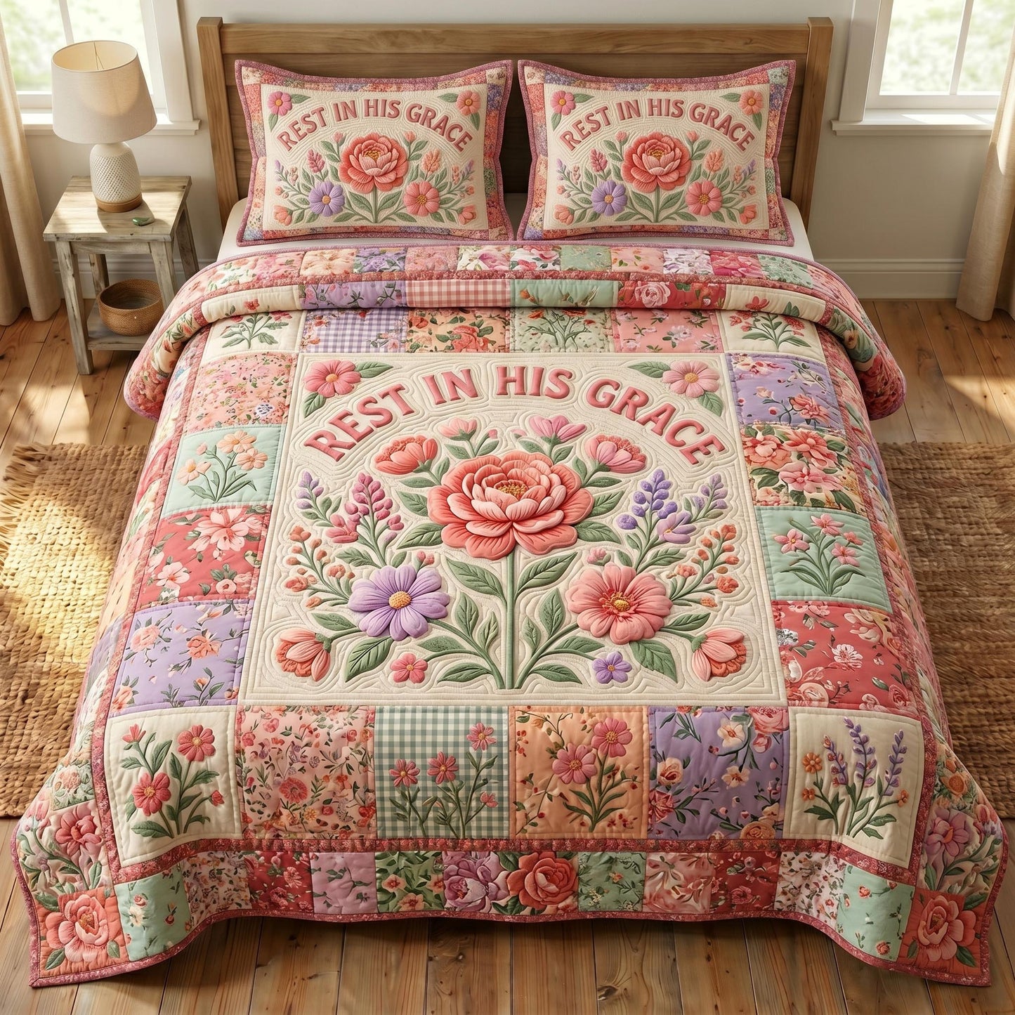 Christian Faith 3-Piece Quilted Bedding Set GFTONMU970