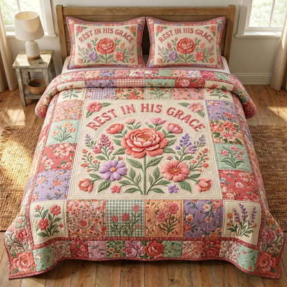 Christian Faith 3-Piece Quilted Bedding Set GFTONMU970