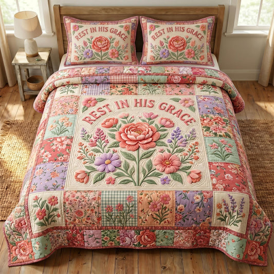 Christian Faith 3-Piece Quilted Bedding Set GFTONMU970
