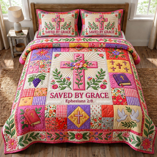 Christian Faith 3-Piece Quilted Bedding Set GFTONMU972