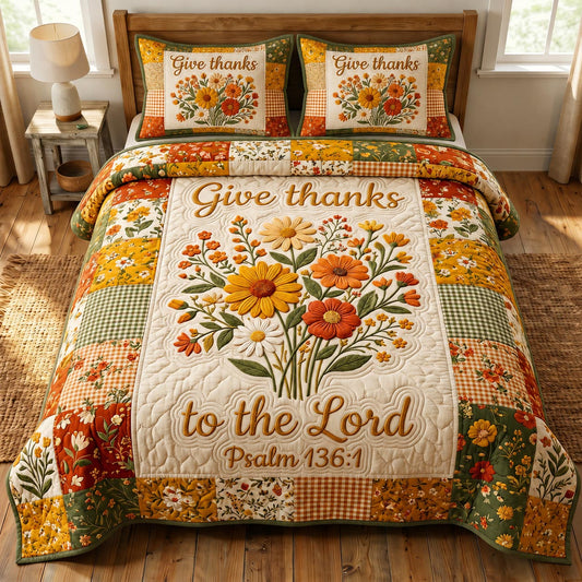 Christian Faith 3-Piece Quilted Bedding Set GFTONMU973