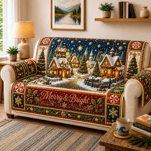 Village Lights Quilted Sofa Cover GFTONPT096