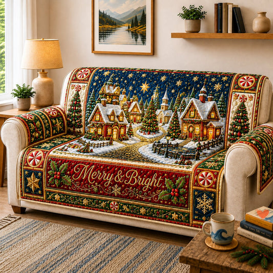 Village Lights Quilted Sofa Cover GFTONPT096