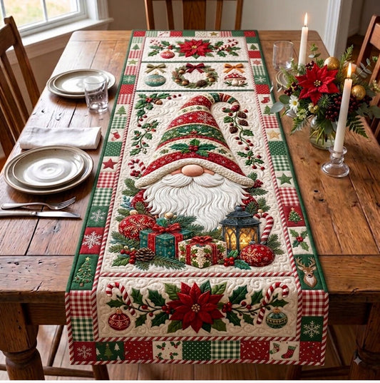 Gnome Christmas Quilted Table Runner GFTONPT102