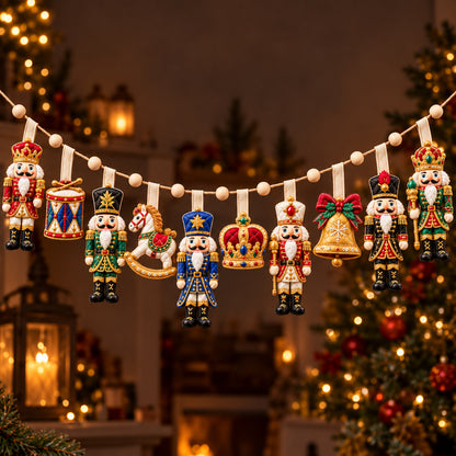 Royal Nutcracker Christmas Custom Shape Quilted Garland GFTONPT1029