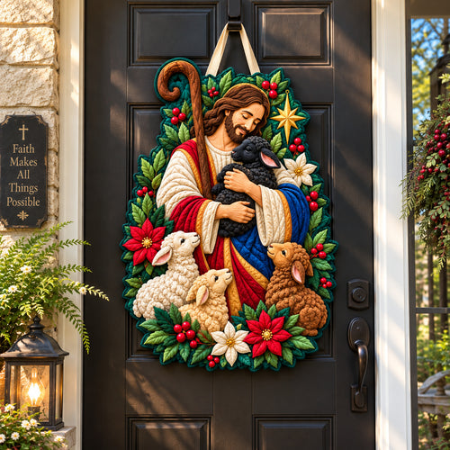 Lost Sheep Journey Custom Shape Quilted Door Hanger GFTONPT1037