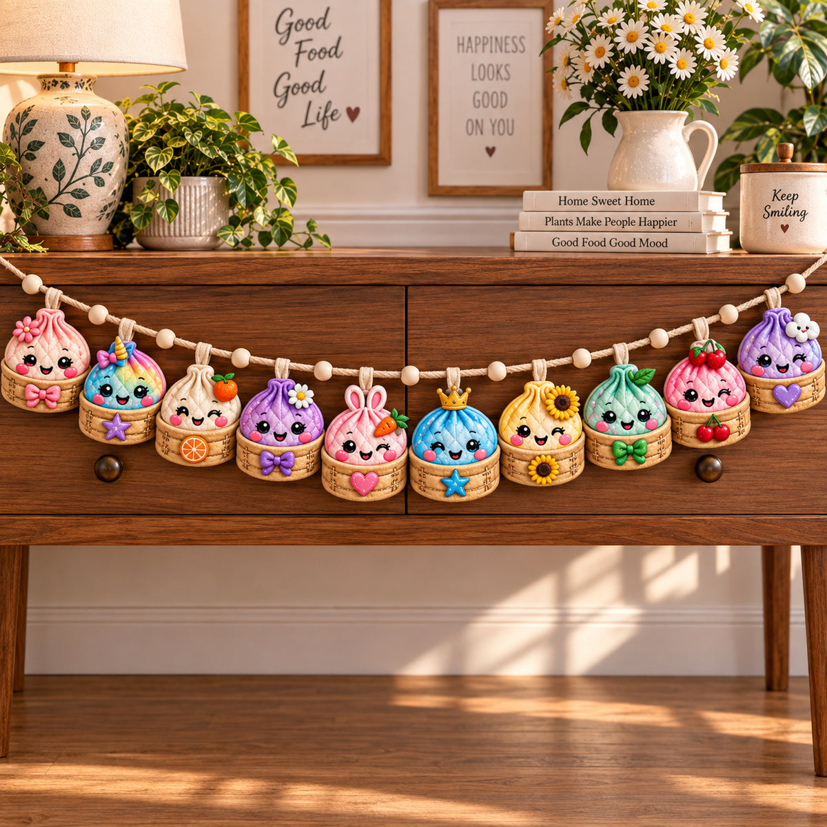 Kawaii Dumpling Custom Shape Quilted Garland GFTONPT1132