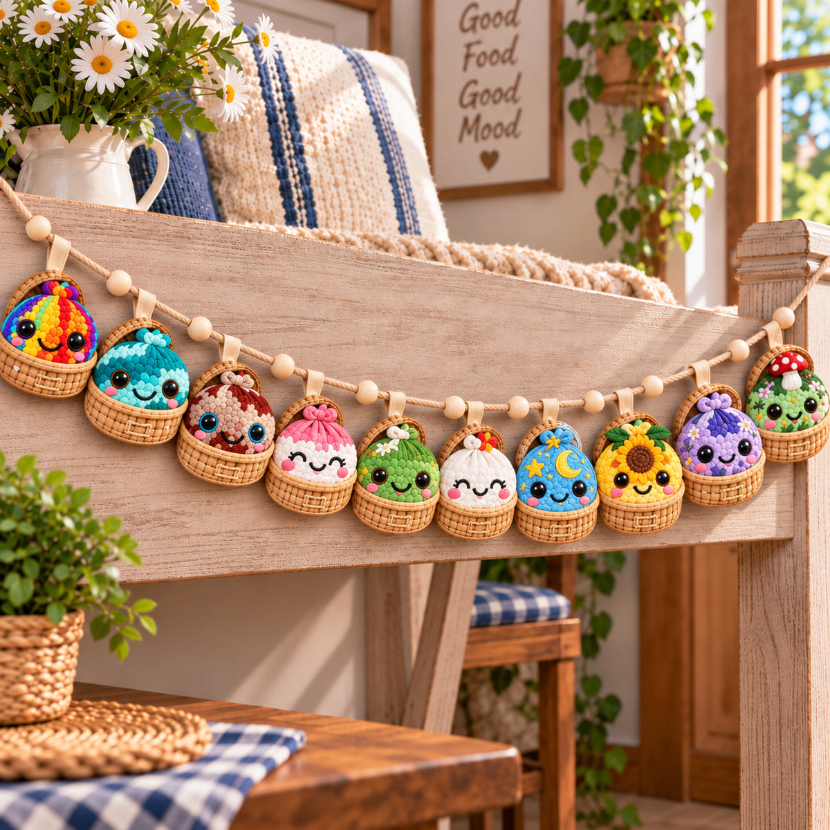 Crochet Dumpling Custom Shape Quilted Garland GFTONPT1134