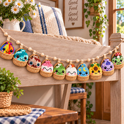 Crochet Dumpling Custom Shape Quilted Garland GFTONPT1134