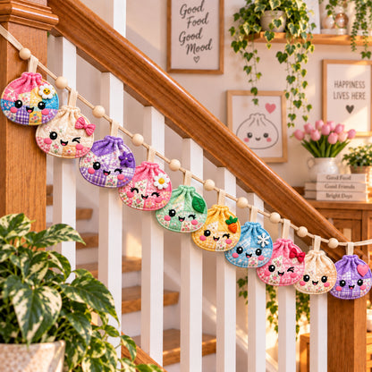Glitter Dumpling Custom Shape Quilted Garland GFTONPT1135