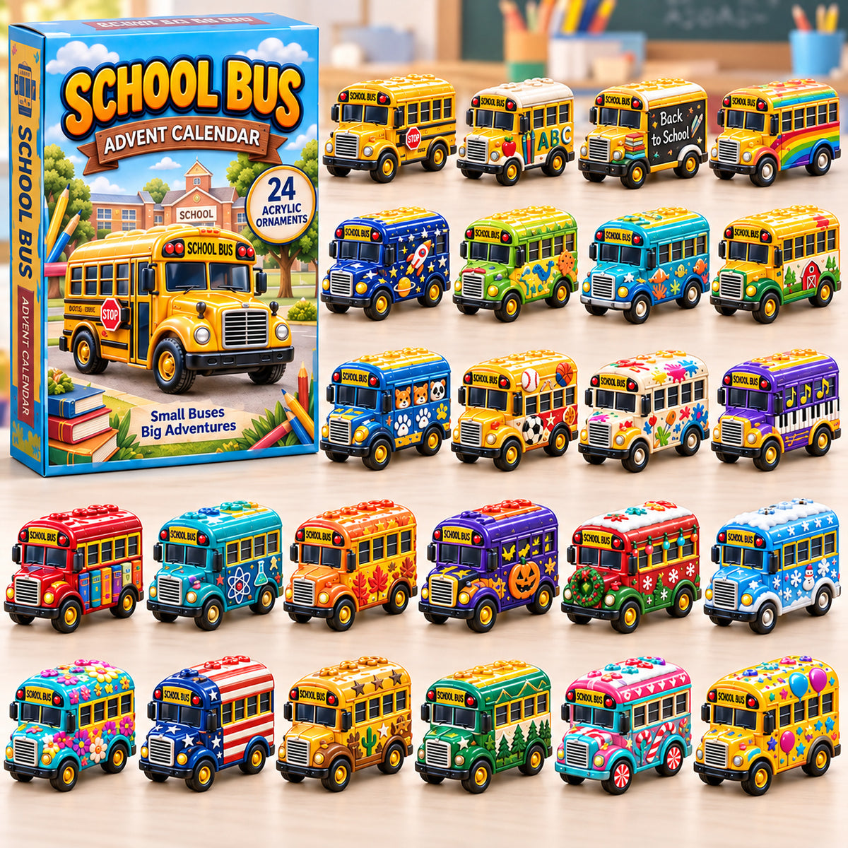 School Bus Advent Calendar 2026 GFTONPT1159