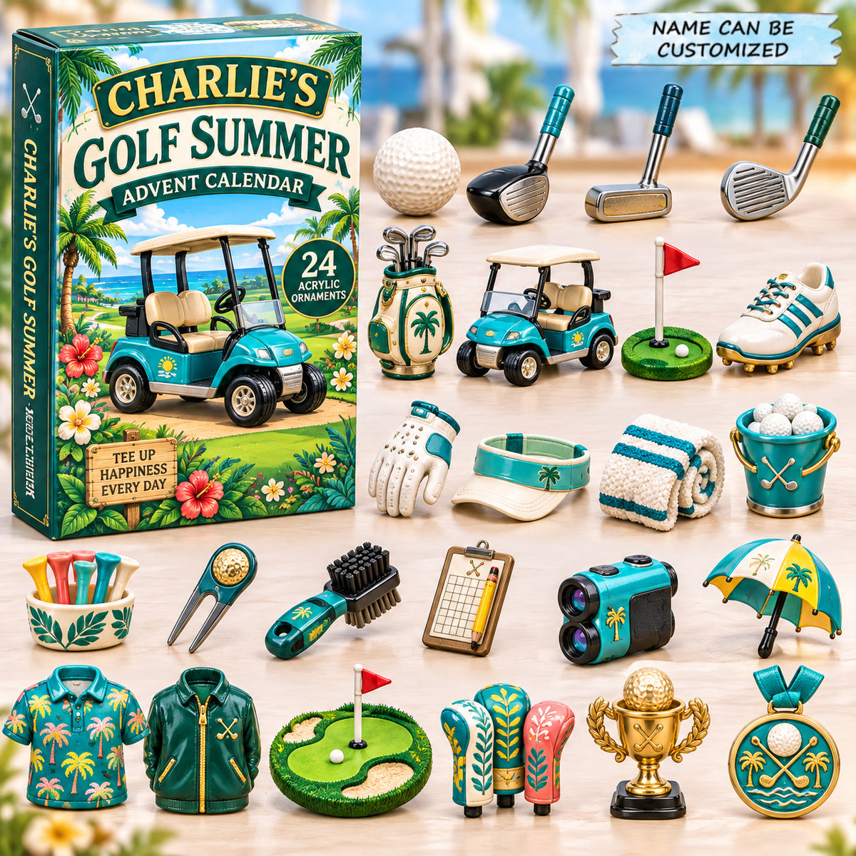 Custom Name Golf Summer Advent Calendar 2026 QTCUZ GFTONPT1162