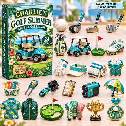Custom Name Golf Summer Advent Calendar 2026 QTCUZ GFTONPT1162