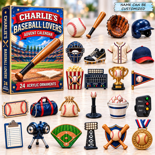 Custom Name Baseball Lover Advent Calendar 2026 QTCUZ GFTONPT1163