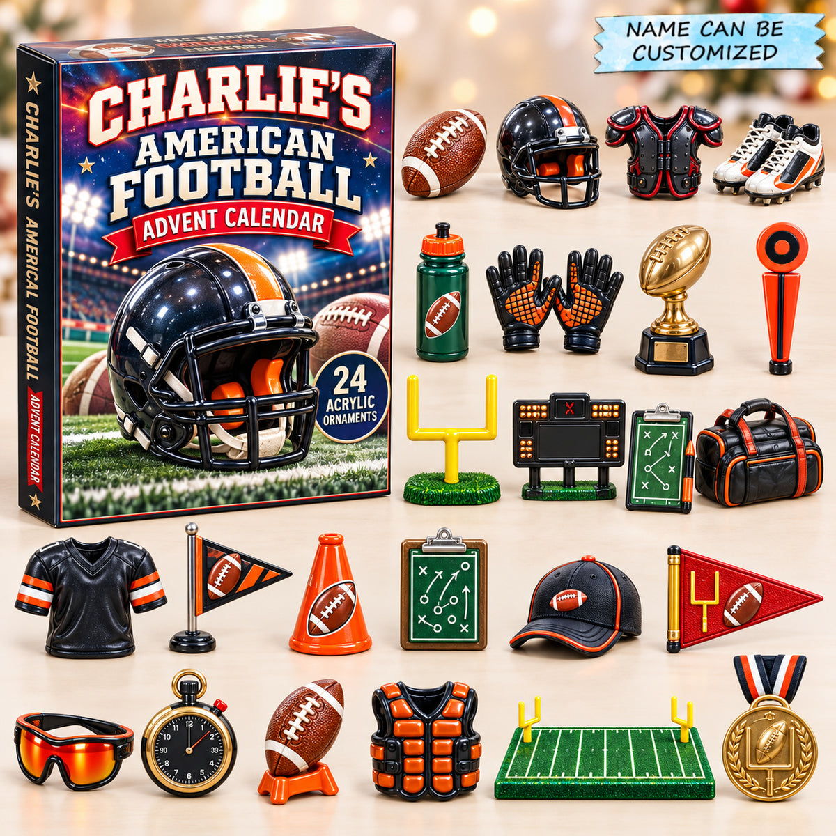 Custom Name American Football Advent Calendar 2026 QTCUZ GFTONPT1165