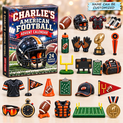 Custom Name American Football Advent Calendar 2026 QTCUZ GFTONPT1165