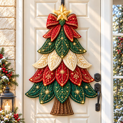 Christmas Spirit Tree Custom Shape Quilted Door Hanger GFTONPT1167