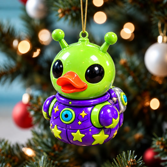 Rubber Duck Space Mission Christmas Mica Ornament GFTONPT1228