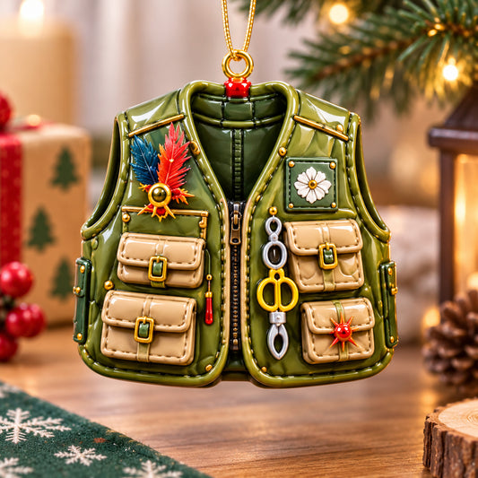 Fly Fishing Christmas Mica Ornament GFTONPT1229