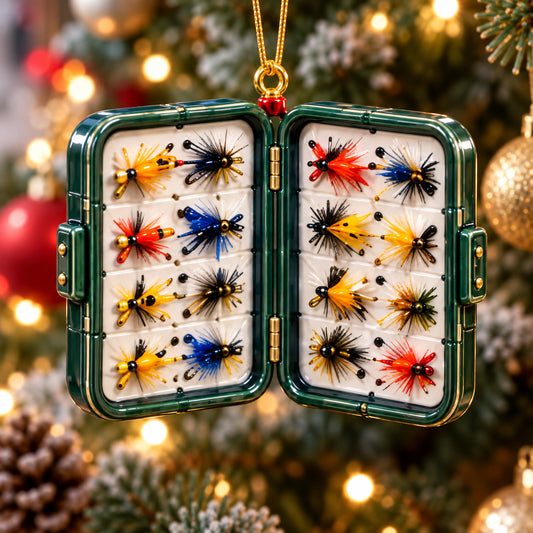 Fly Fishing Christmas Mica Ornament GFTONPT1230
