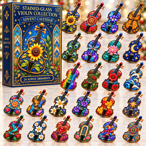 Stained-Glass Violin Advent Calendar 2026 GFTONPT1246