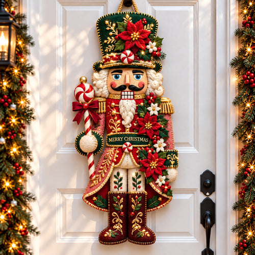Nutcracker Festive Parade Custom Shape Felt Door Hanger GFTONPT1263
