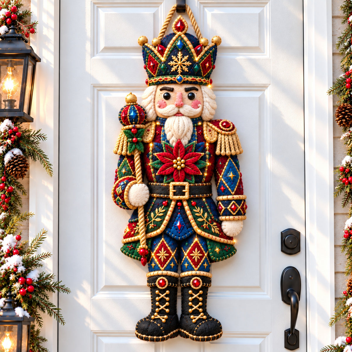 Nutcracker Winter March Custom Shape Felt Door Hanger GFTONPT1265