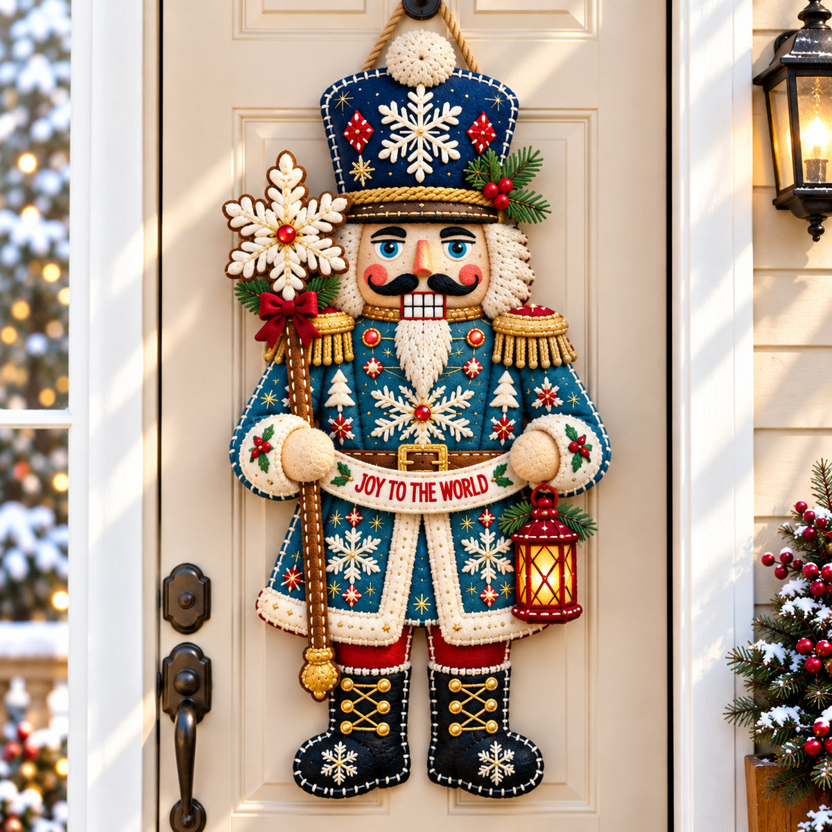 Nutcracker Christmas Tradition Custom Shape Felt Door Hanger GFTONPT1267