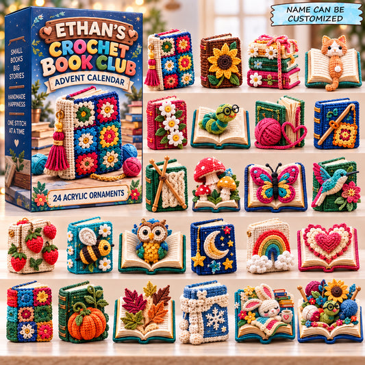 Personalized Crochet Book Advent Calendar 2026 QTCUZ GFTONPT1281