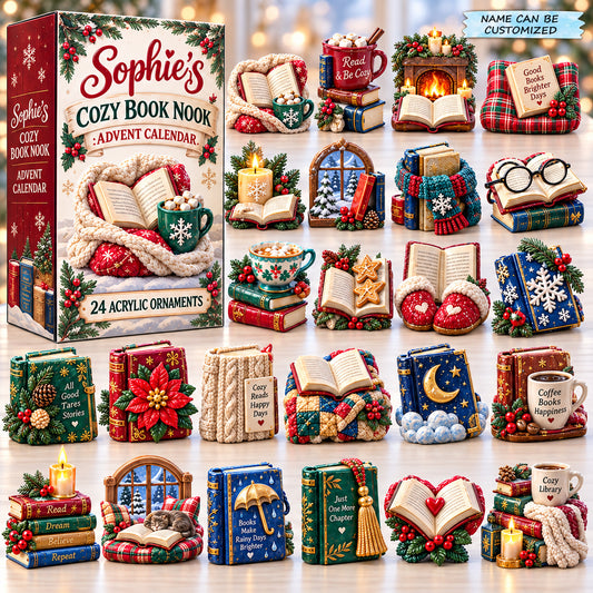 Personalized Cozy Book Advent Calendar 2026 QTCUZ GFTONPT1282